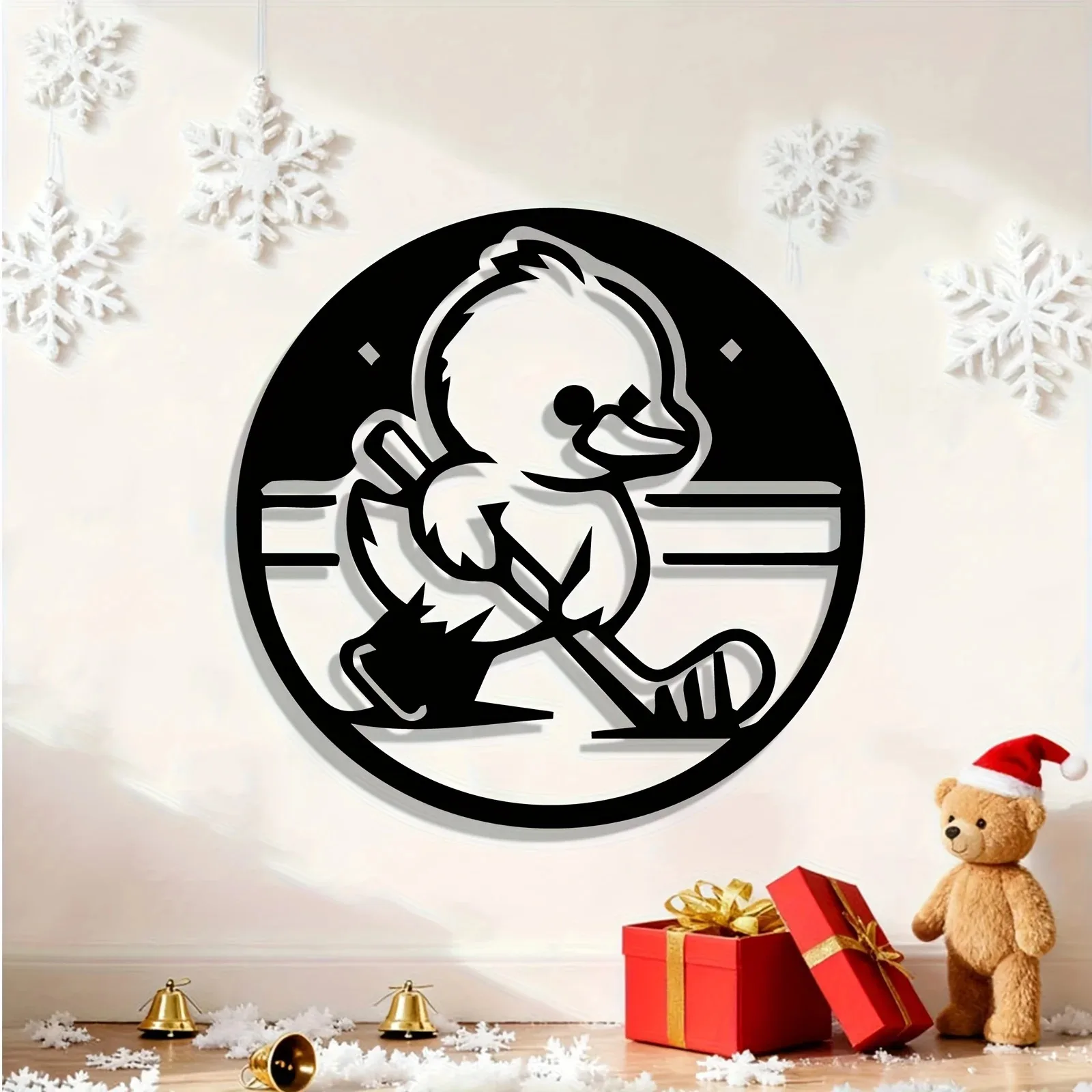 CIFBUY Iron Wall Art Hockey Duck Metal Sign Waterproof Home Game Room Backyard Decor Rustic Hanging Plaque