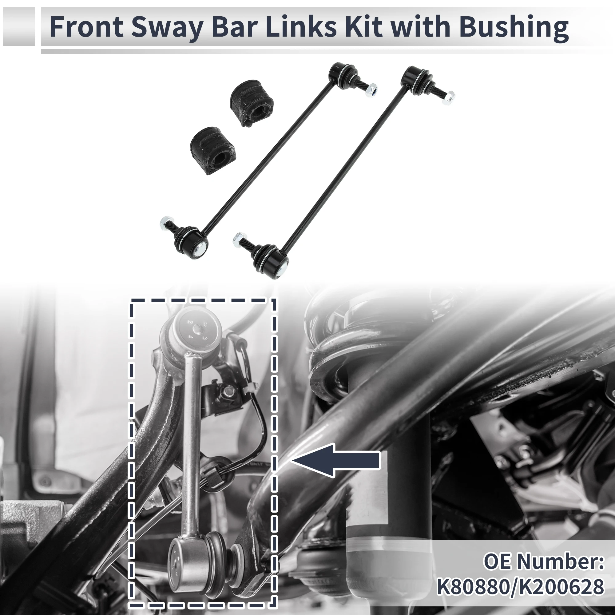 

UXCELL Front Stabilizer Bar Links with 2 Pcs Bushing for Volvo S40 No.K80880 1 Set