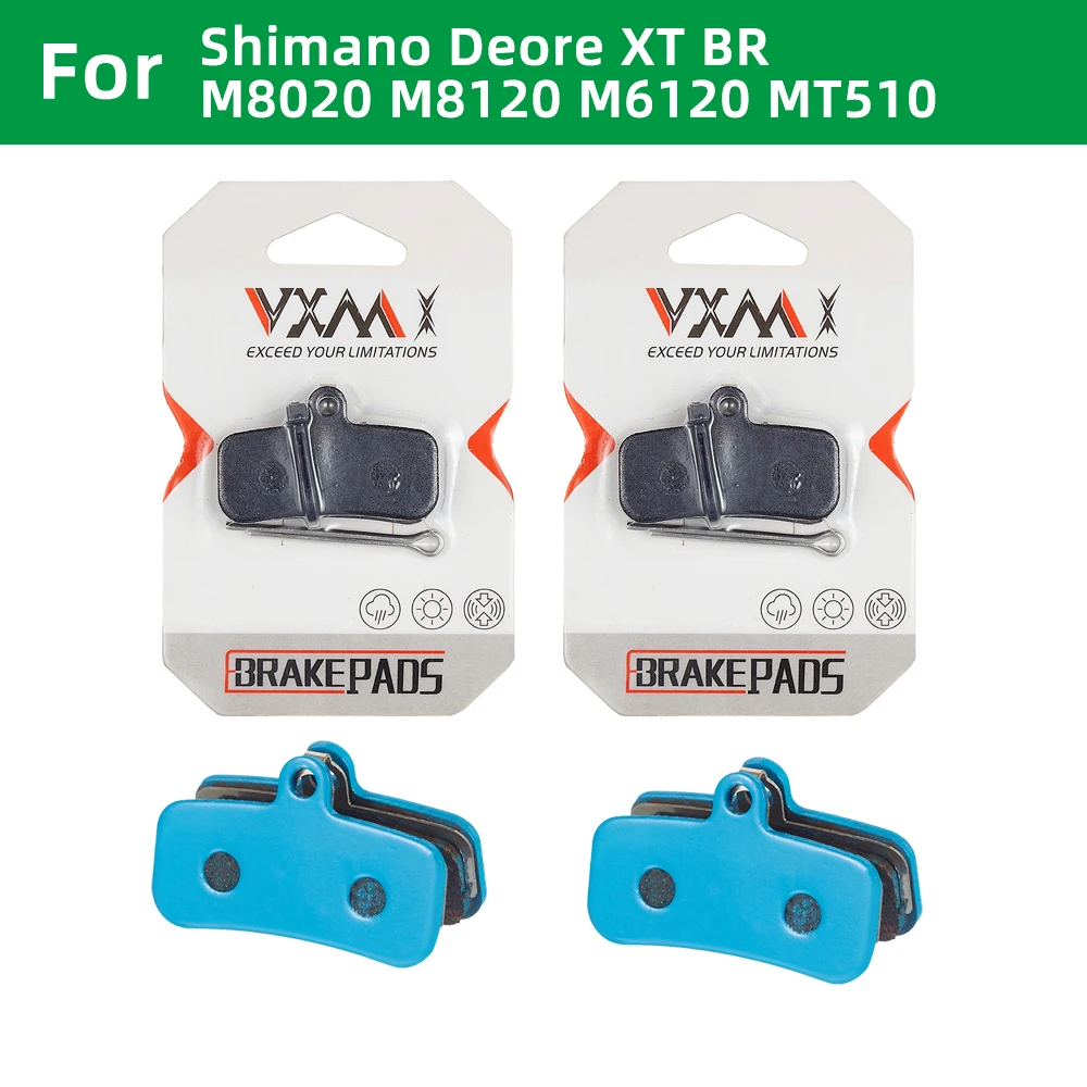 Resin 2 Pairs Bicycle Brake Pads for Shimano Deore XT BR M8020 M8120 M6120 MT510 MT520 Saint BR M810 M820 Zee M640 Bike Pads