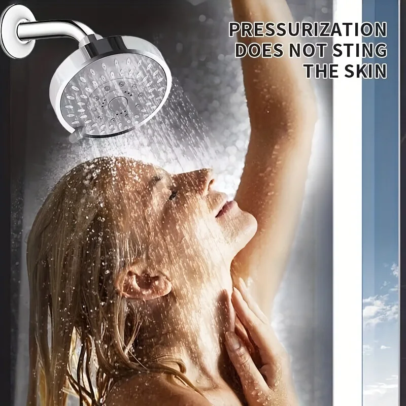 

5 режимов, регулируемая насадка для душа, насадка для душа высокого давления, ванная комната, 4-дюймовый верхний распылитель, экономия воды, мощная насадка для душа с полным повышением