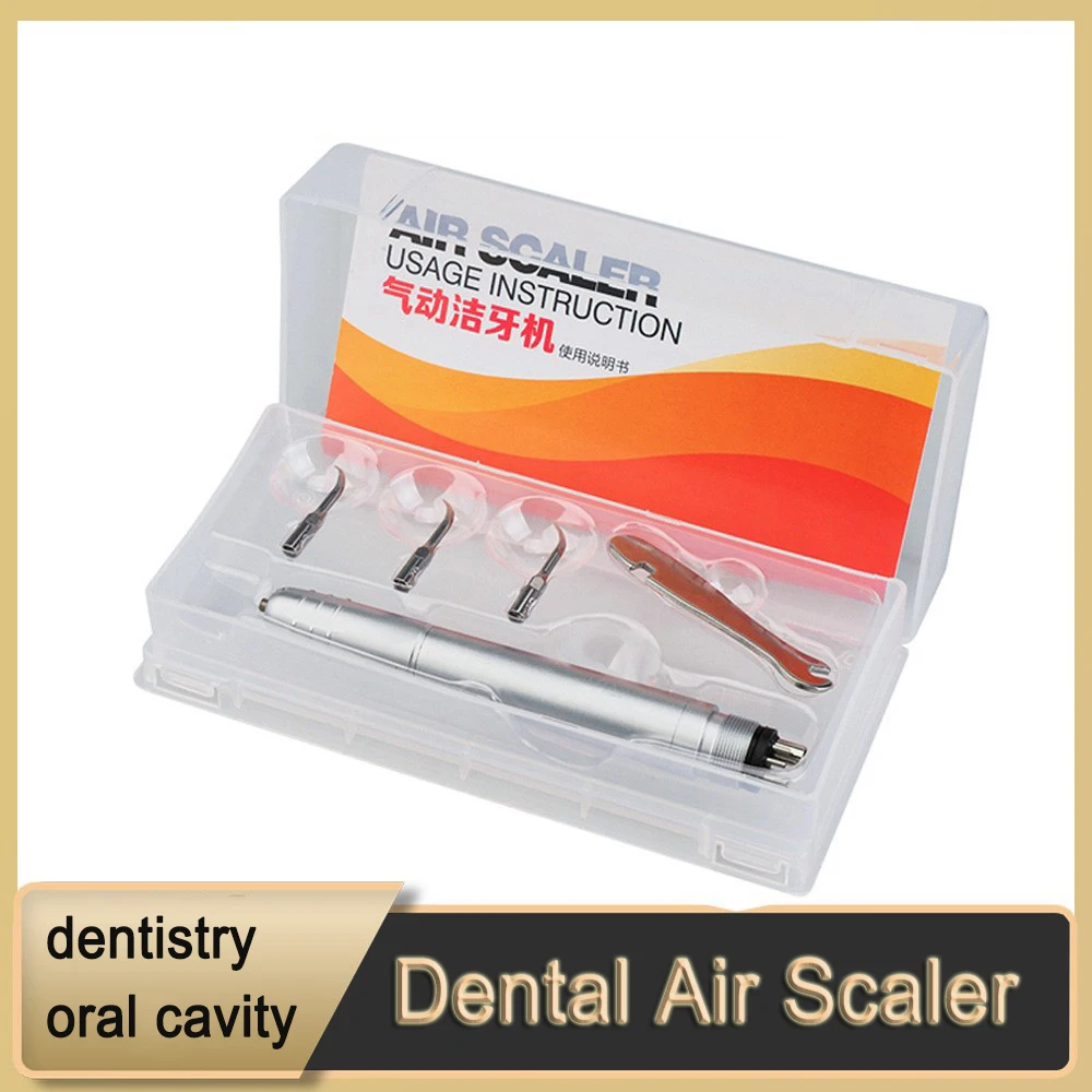 Oral Dental Pneumatic Air Scaler  Dental Scaler Calculus Removal High Frequency Sandblasting Gun Low Noise 2 Holes/4 Holes