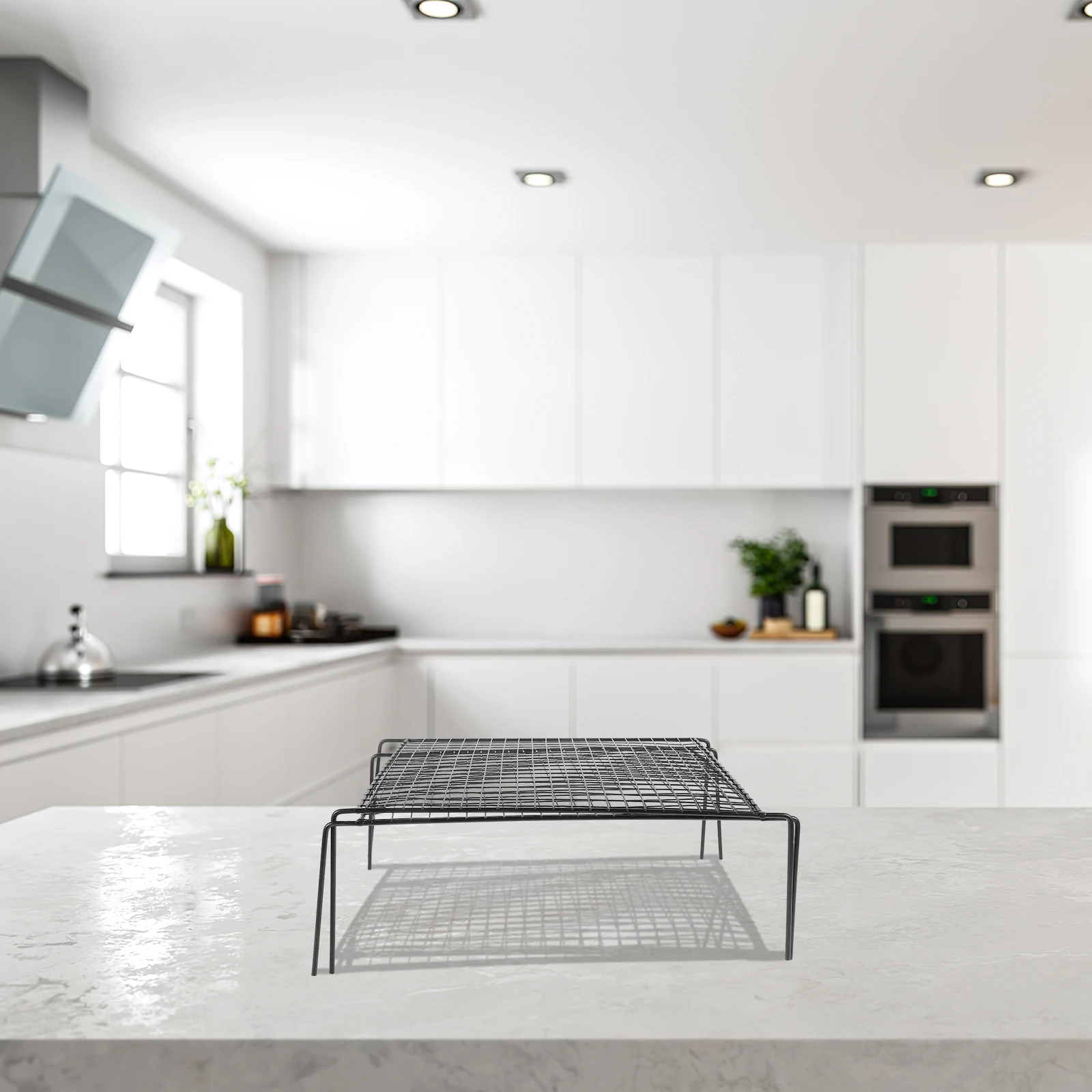 

Expandable Kitchen Rack Wire Shelving Adjustable Cabinet ganizer Cupboard Kitchen Cabinet Shelf Retractable Mesh Iron