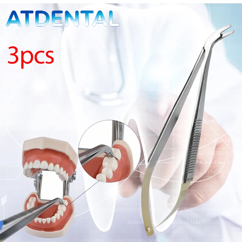 

3pcs Dental Matrices Holder Clamp Stainless Steel Sectional Matrix Placement Tweezers