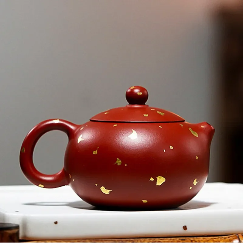 Imagem -02 - Tradicional Yixing Bules de Argila Roxa Xishi Tea Pot Cru Ore Dahongpao Chaleira Pequena Capacidade Handmade Chinês Zisha Tea Grupo 90ml