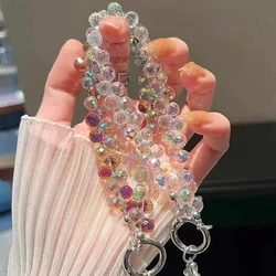 Colorful Crystal Key Chain for Daily Women and Girls Mobile Phone Chain Chain Jewelry Bag Accessories Sparkle Key Chains