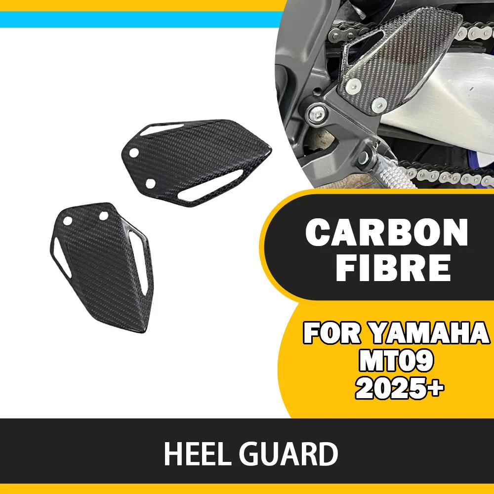 

For YAMAHA MT09 2024 2025 2026 Motorcycle 100% Carbon Fiber Heel Guard Plates Foot Rests Foot Rest Peg Protector Accessories