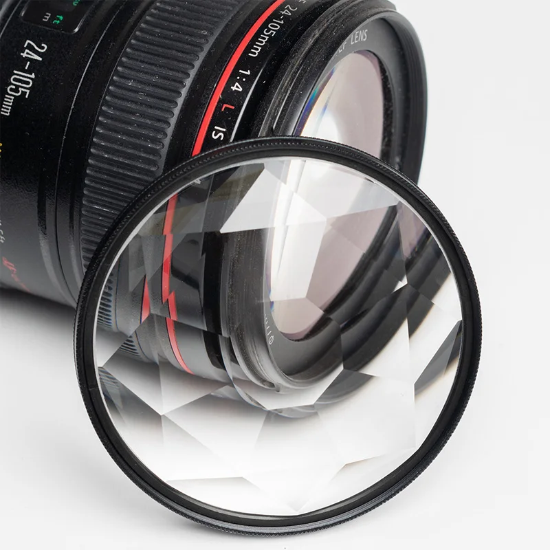 PUYI Kaleidoscope Special Effect Photography Accessories Camera Lens Filter 52-82mm Prism Filter Glass for DSLR SLR Canon Nissan