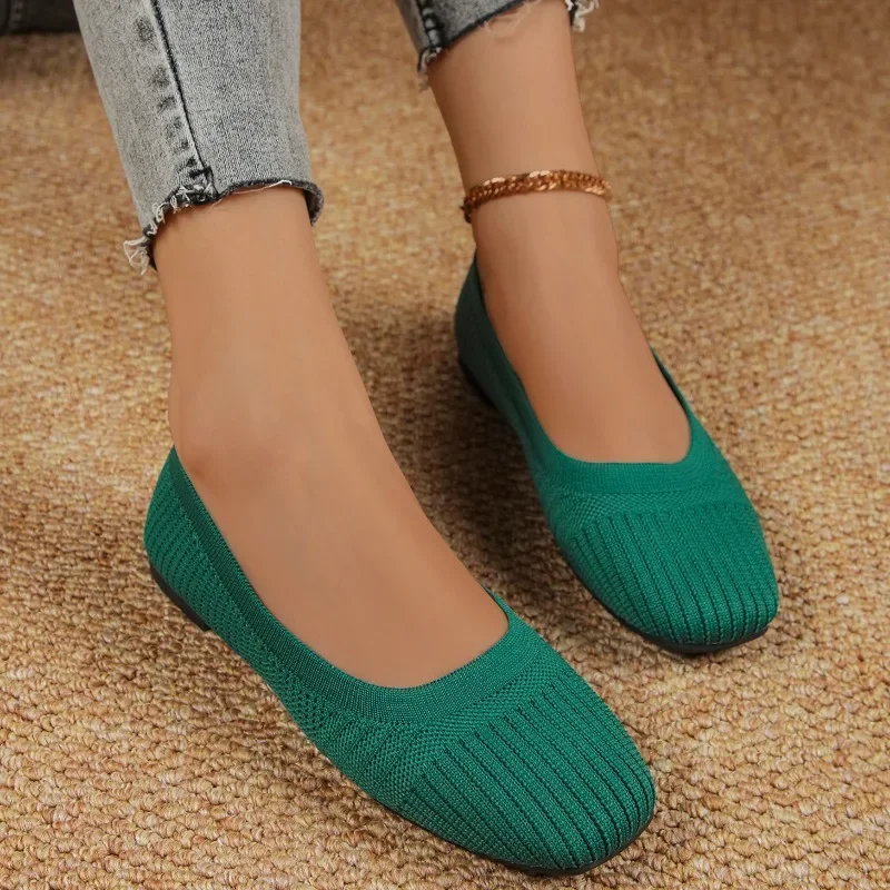 Hot Selling Women's Shoes 2024 Autumn Pointed Toe Soft Sole Casual Shoes Women's Fashion Mesh Breathable Flat Shoes Zapatos