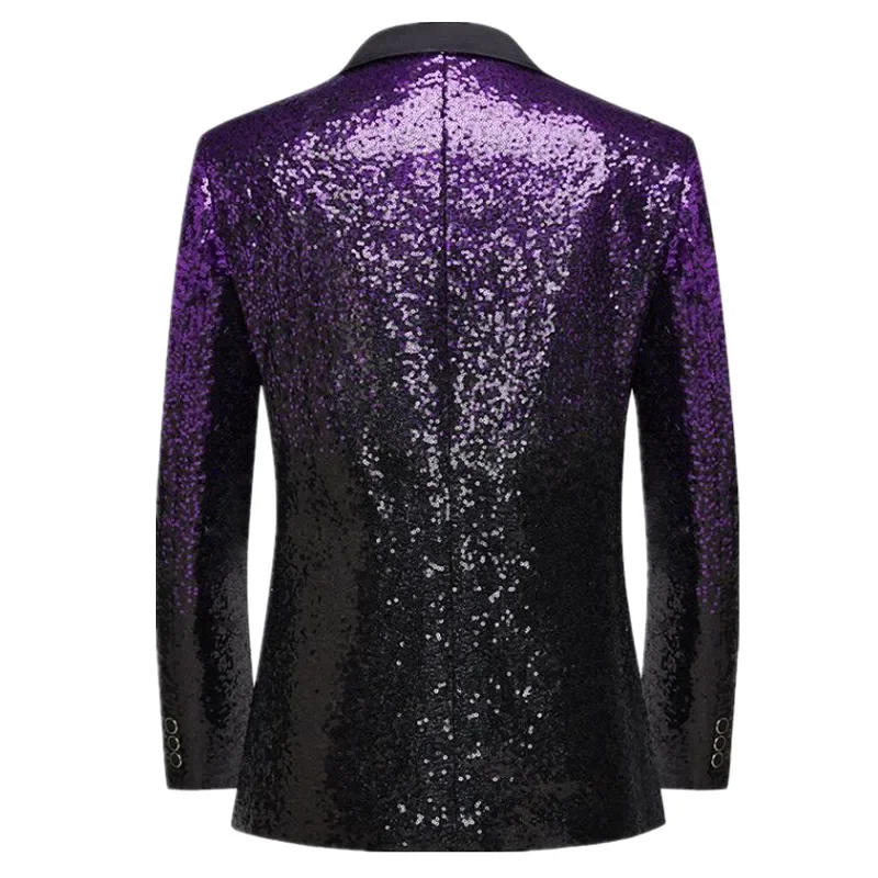 2024 New Men Business Wedding Banquet Luxury Sequin Suit Jacket Singer Stage Performance Dress Coats Slim Fit Blazers