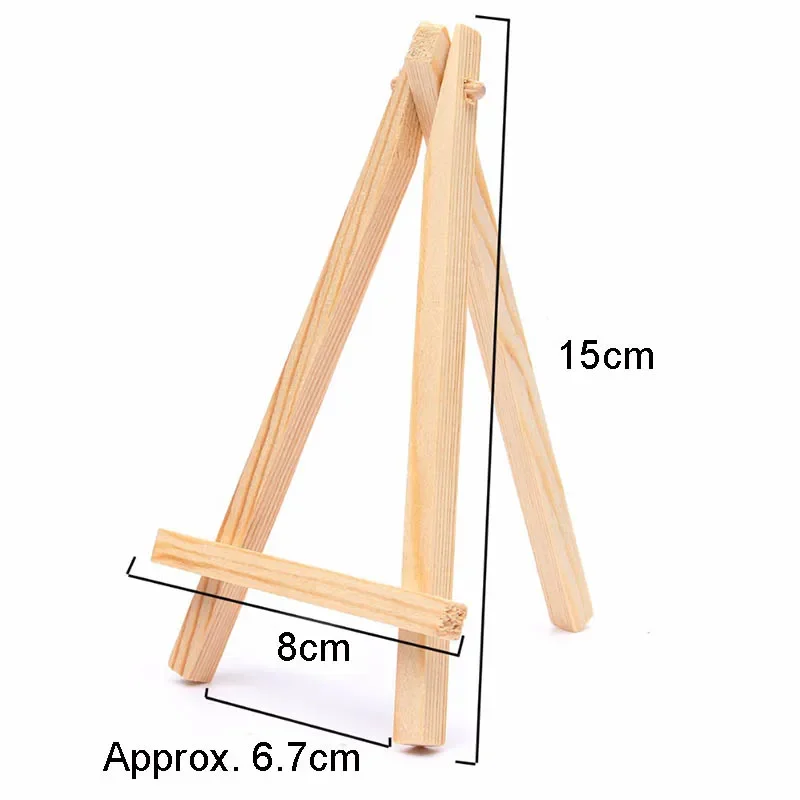 Mini caballete de madera para niños, soporte para tarjetas de pintura artística, soporte de exhibición, dibujo para escuela, suministros para estudiantes y artistas, 15x8cm, 45/90 Uds.