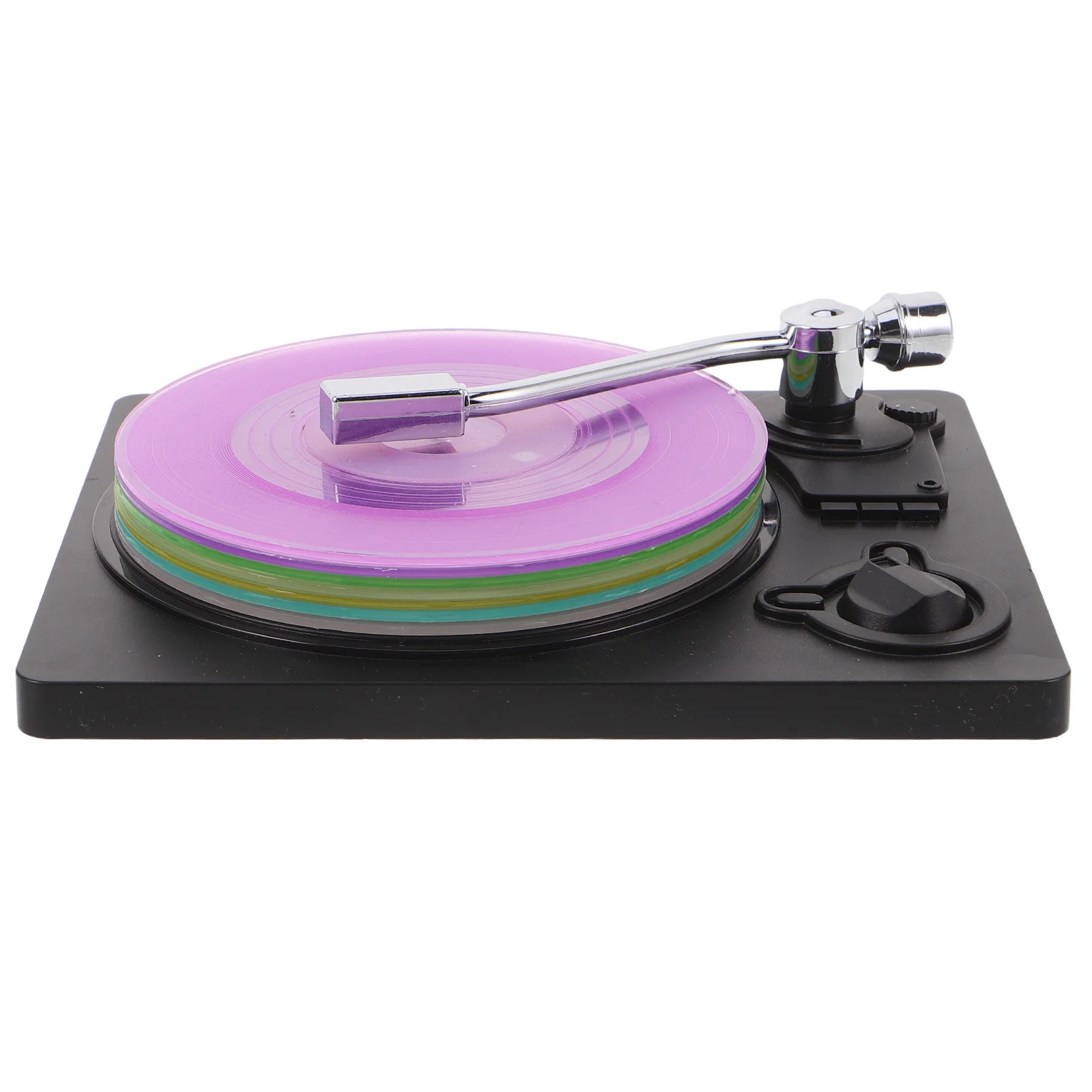 

1Set Retro Vinyl Record Coasters for Drinks - Miniature Music Themed Desk Accessories - Fade Resistant Disc Decor for Coffee