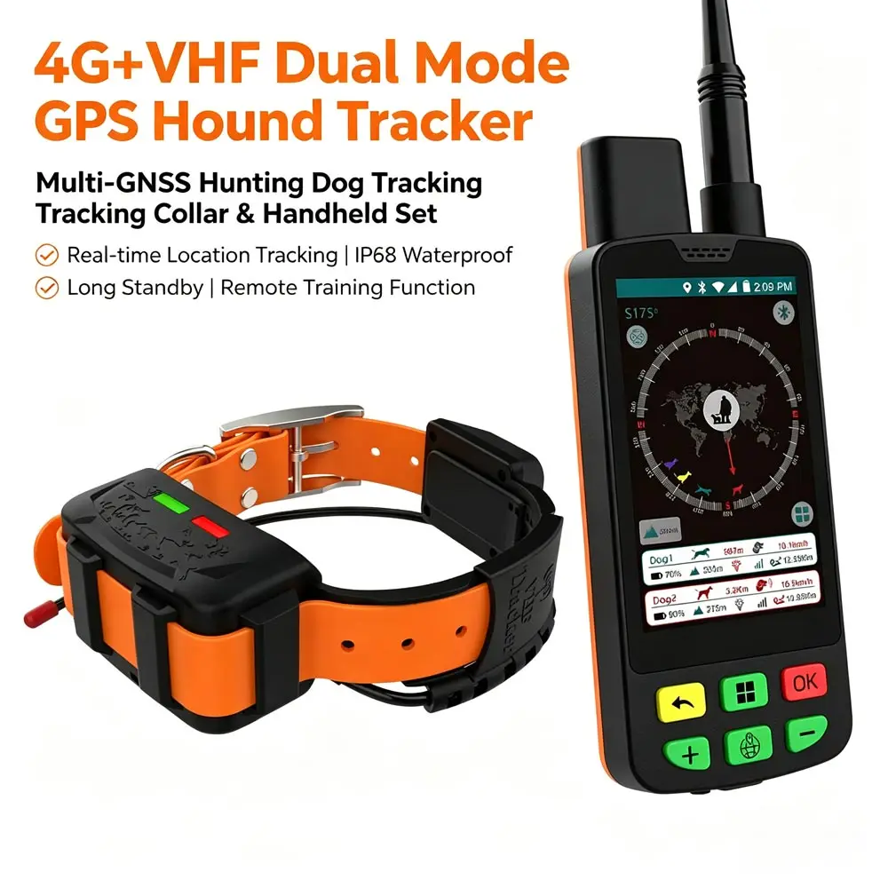 ESeek 4G Hunting Dog GPS Tracker: IP68 Waterproof Submersion Rating + 28Hr Operation