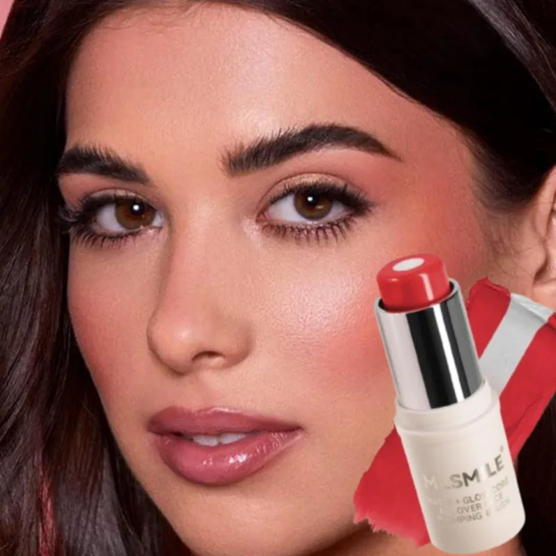 

1PC Natural Gloss, Easy To Apply, High Color Rendering, Long-lasting Blush Sticks, Ideal Holiday Gift Collection