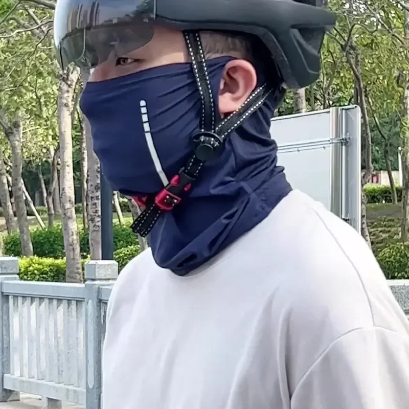 

Дышащая бандана из ледяного шелка, легкий крутой шарф, многофункциональная ультратонкая спортивная маска для лица на открытом воздухе