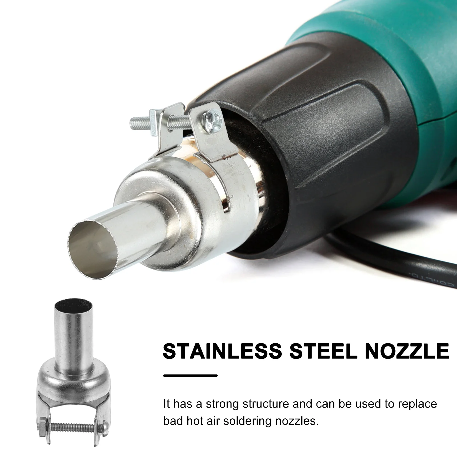 

8Pcs Hot Air Solder Tips Stainless Steel Nozzle Kit Precision Designed for Rework Station Desoldering Attachments