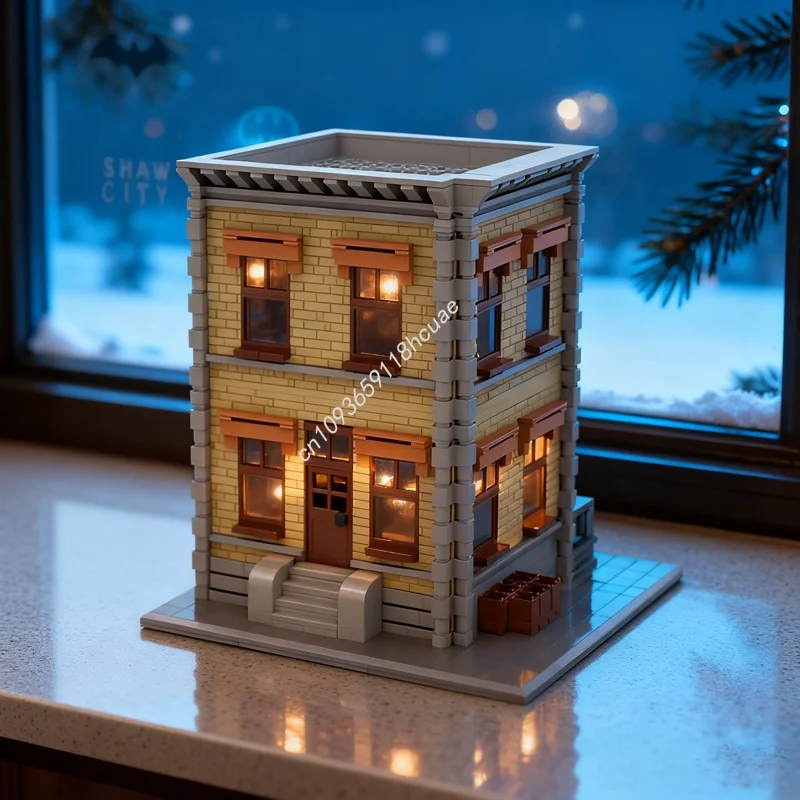 

1561 шт. MOC Gotham City Town House модульная модульная модель игрушки строительные блоки Рождественский подарок сборка идея образование кирпич дети