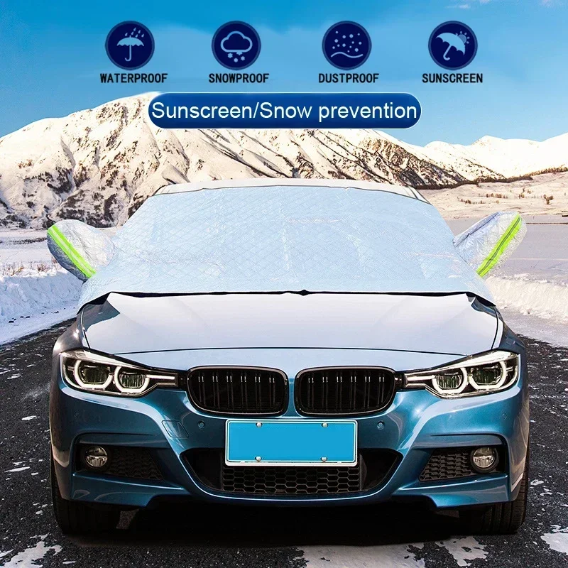 Car Front Windscreen Antifreeze Cover Car Clothing Cover Cover Snow, Frost, Snow, Sun, Heat Insulation and Sunshade for Car
