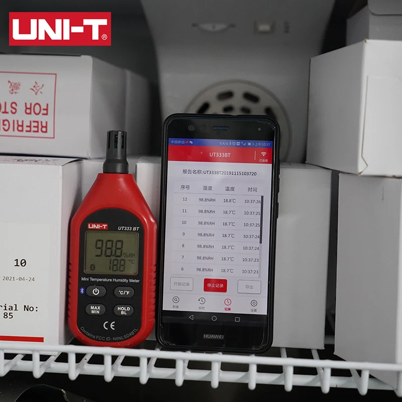 UNI-T UT333BT Bluetooth Mini LCD cyfrowy termometr miernika wilgotności powietrza miernik higrometrowy Tester UT333 Upgrade — zdjęcie 5