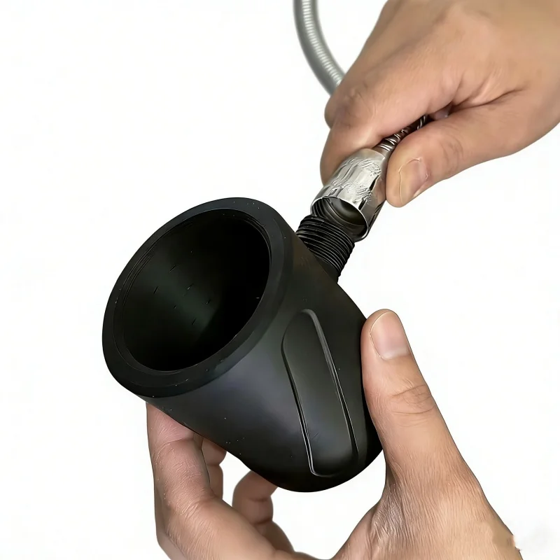 New Bathroom Shower Head Designed Specifically for Men's Solo Bathing, Featuring a Water Flow Touch and Circular Spray Pattern view 5