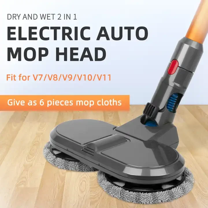 رأس تنظيف الممسحة الكهربائية الرطبة والجافة 2025 - متوافق مع المكانس اللاسلكية Dyson V7-V15 Slim (فرشاة تنظيف الأرضيات متعددة الأسطح