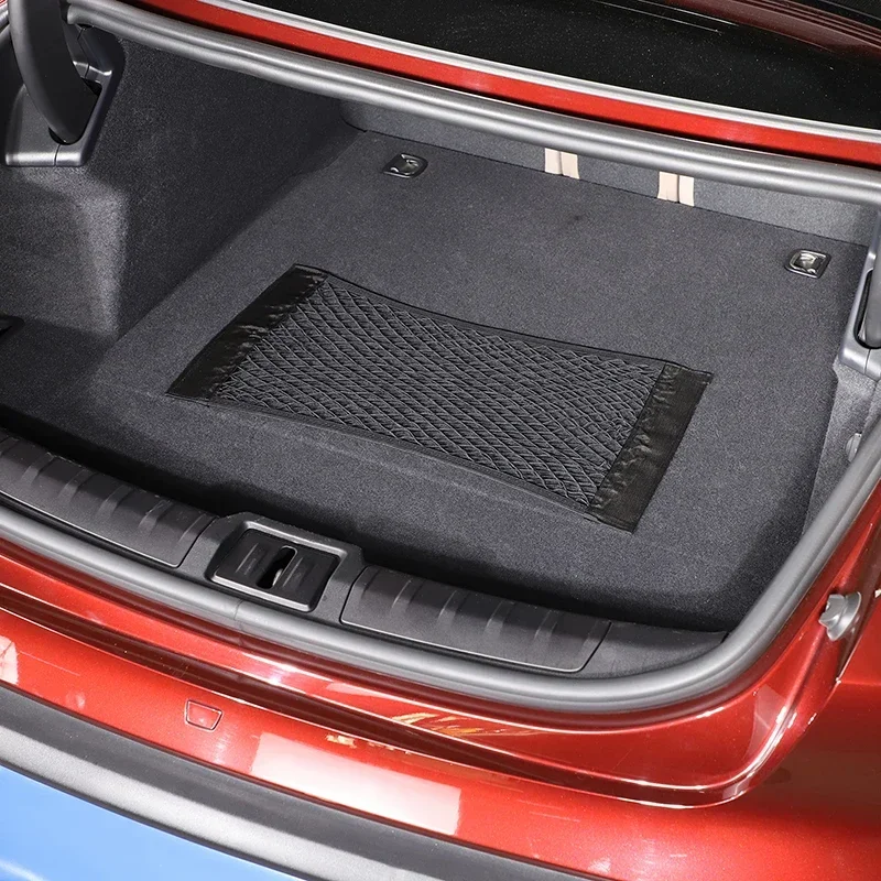 

Interior Car Accessories Polyester Black Car Trunk Storage Net Bag Cargo Storage Net For Porsche Taycan 2019-2024