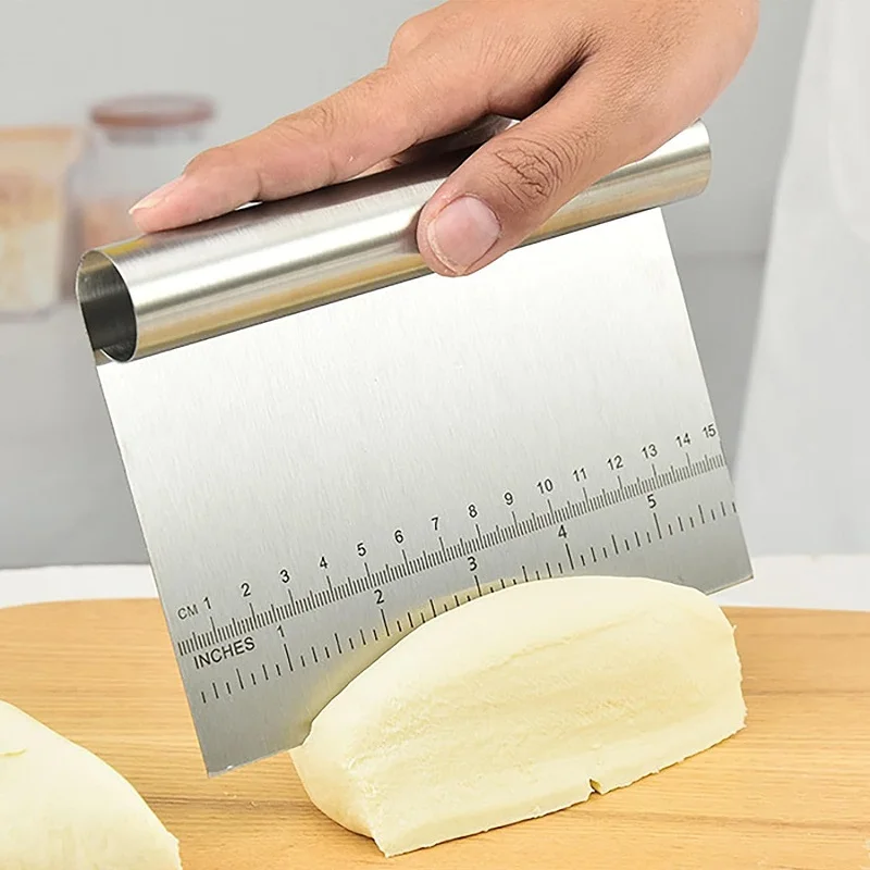 Edelstahl Pasten schneider DIY Teig Kuchensc haber mit Schuppen Gebäck Spatel Buttercreme Rand glattere Kuchen Dekorations werkzeuge – Detail 2