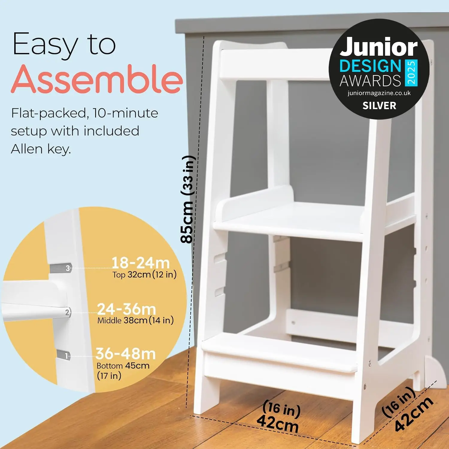 

Табурет-ступенька для малышей — детский табурет-помощник с регулируемой высотой, прочный, нескользящий и раковина для ванной комнаты, платформа для кухни, горячая распродажа