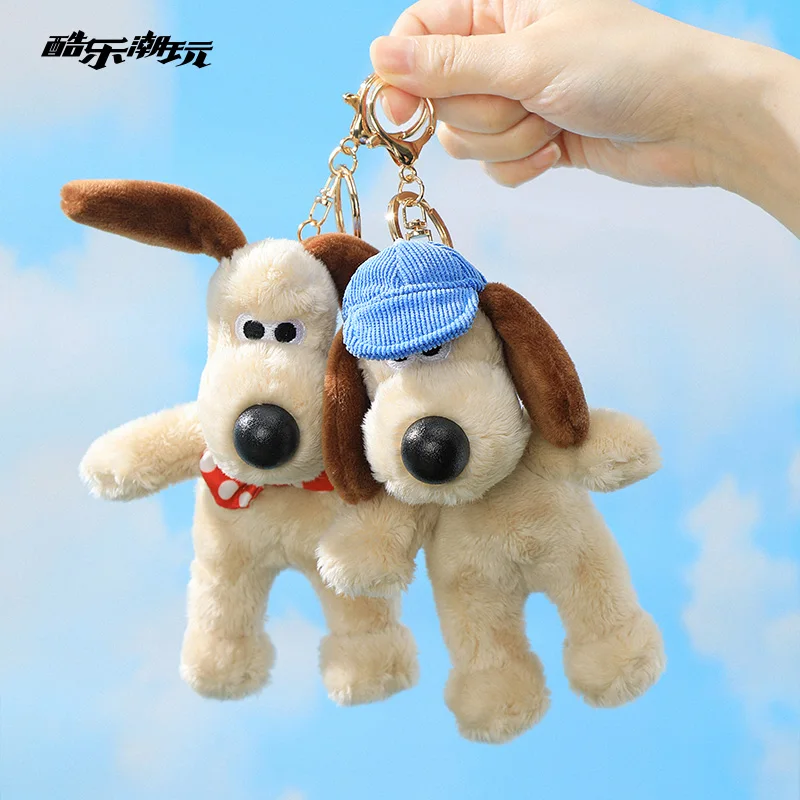 Original con etiquetas Wallace & Gromit muñeca bolso colgante Kawaii Gromit Wallace peluches cachorro perro llavero regalos de cumpleaños niña