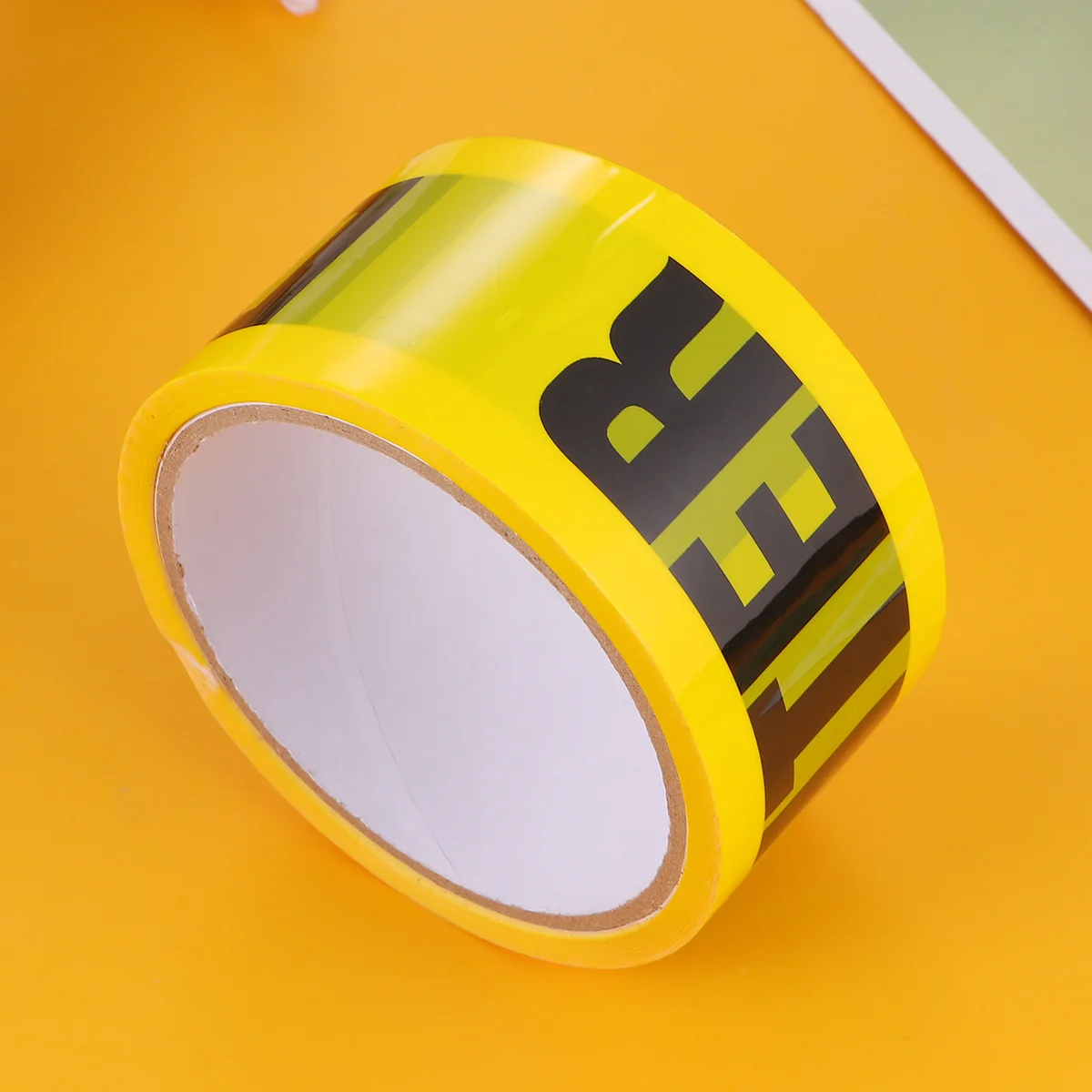 2 قطعة 2 لفات لا تدخل شريط تحذيري أصفر مقاوم للماء مقاومة للاهتراء للجدران والأرضيات وأنابيب المعدات البلاستيكية ملصق السلامة طحن