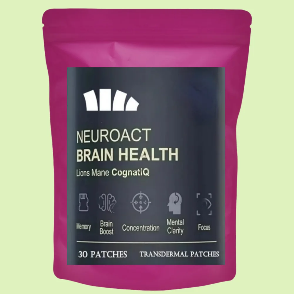 30 Patches Brain Health Memory Transdermal Patches With Cognatiq, Vitamin B3 & B6, For Focus, Memory