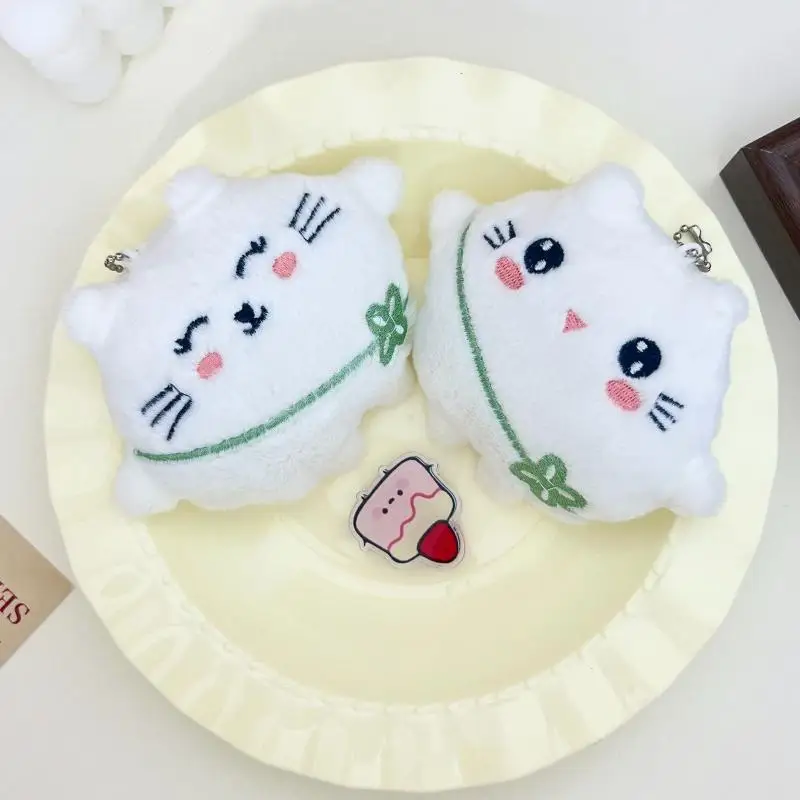 귀여운 플러시 키티 키체인 삑삑이 디자인 백팩 장식 자동차 키 액세서리 가방 참 어린이 선물