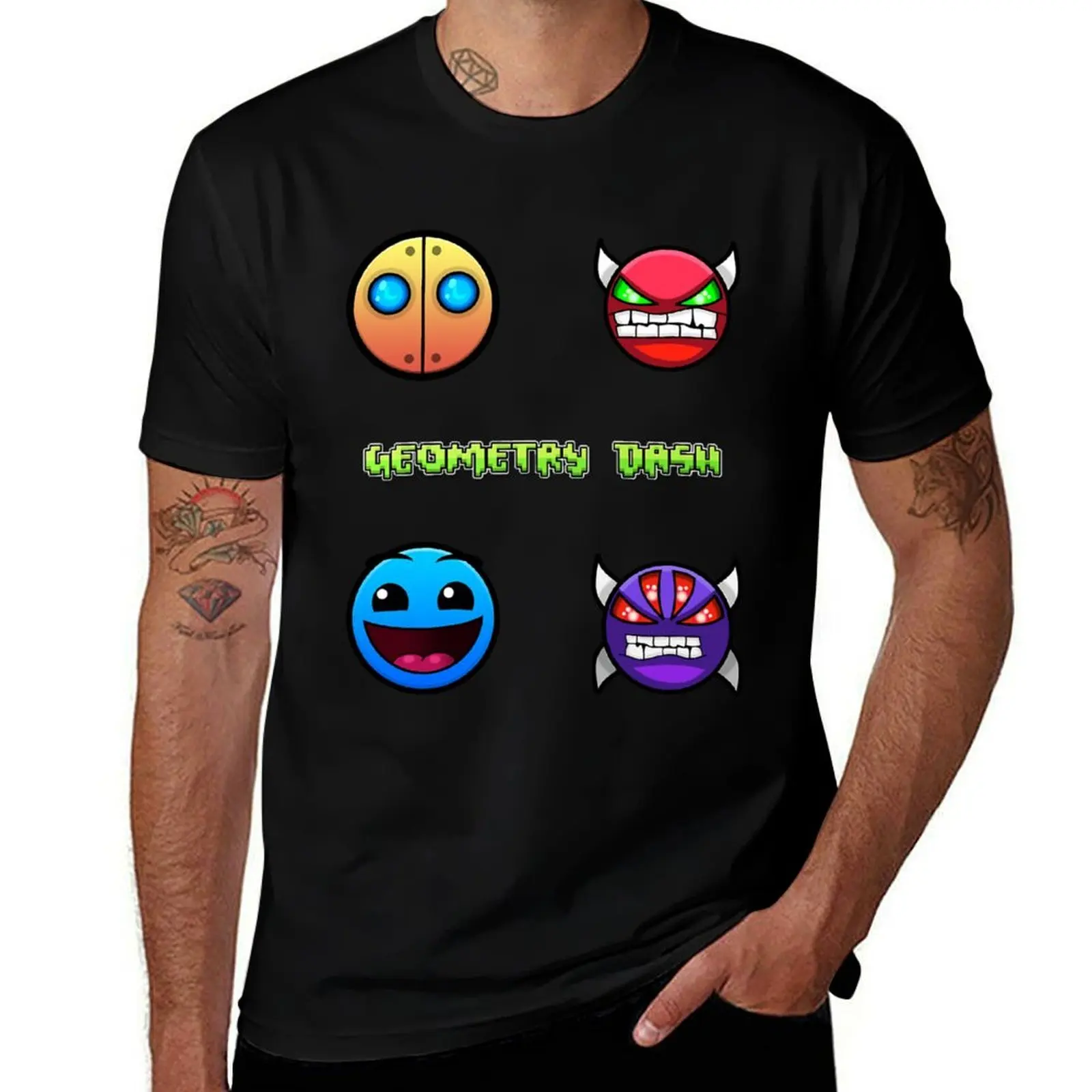 Qeomen try dazh unlock level T-Shirt anime t shirts oversize T-Shirt