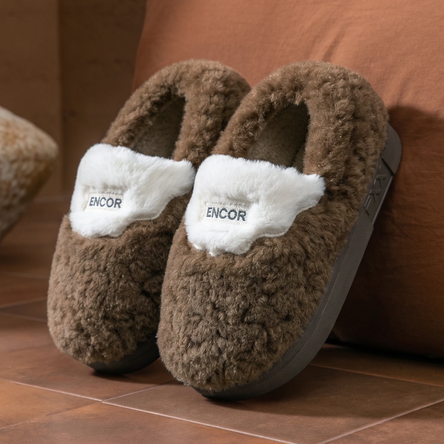 Winter Super Warme Hausschuhe für Damen und Herren, dicke Sohle, Plüsch, weich, bequem, für drinnen, Baumwolle, flauschig, Paar-Schuhe, Freizeit – Detail 11