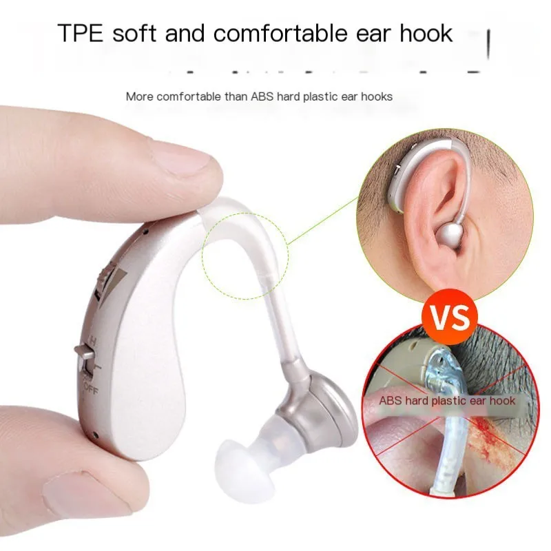 Hearing Aid Earphones Ear Hook Charging Comfort Assisted Listening Headset Dual Sound Sound Amplifier For Elderly People