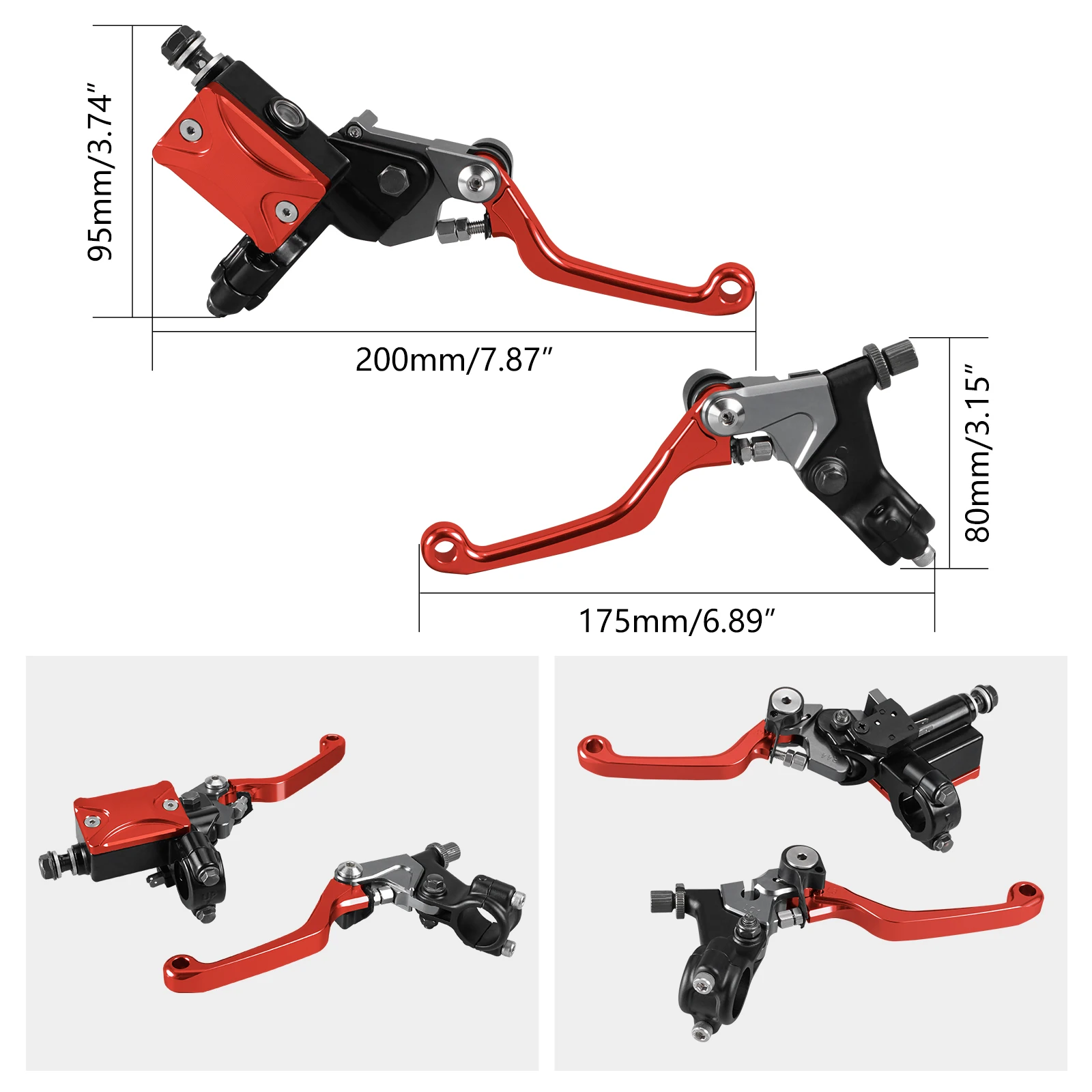 NICECNC For Honda CR CRF 80 85 125 250 450 R X Motorcycle Hydraulic Brake Lever Cable Clutch Lever Brake Fluid Reservoir Cap Kit