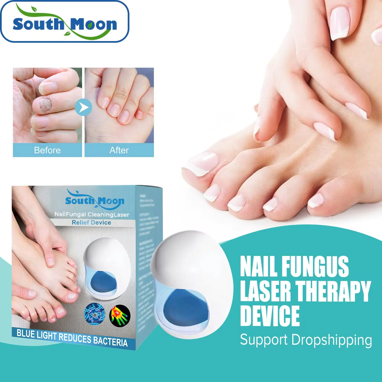 Nail Fungus Laser Therapy Device Mini Painless Anti Onychomycosis Infection Grey Nail Thicken Yellow Embed Brightening Repairing