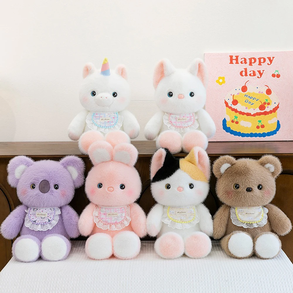 48cm kawaii fofo urso marrom urso de pelúcia coelho rosa brinquedos de pelúcia roxo coala animal de pelúcia branco unicórnio macio boneca chita gato