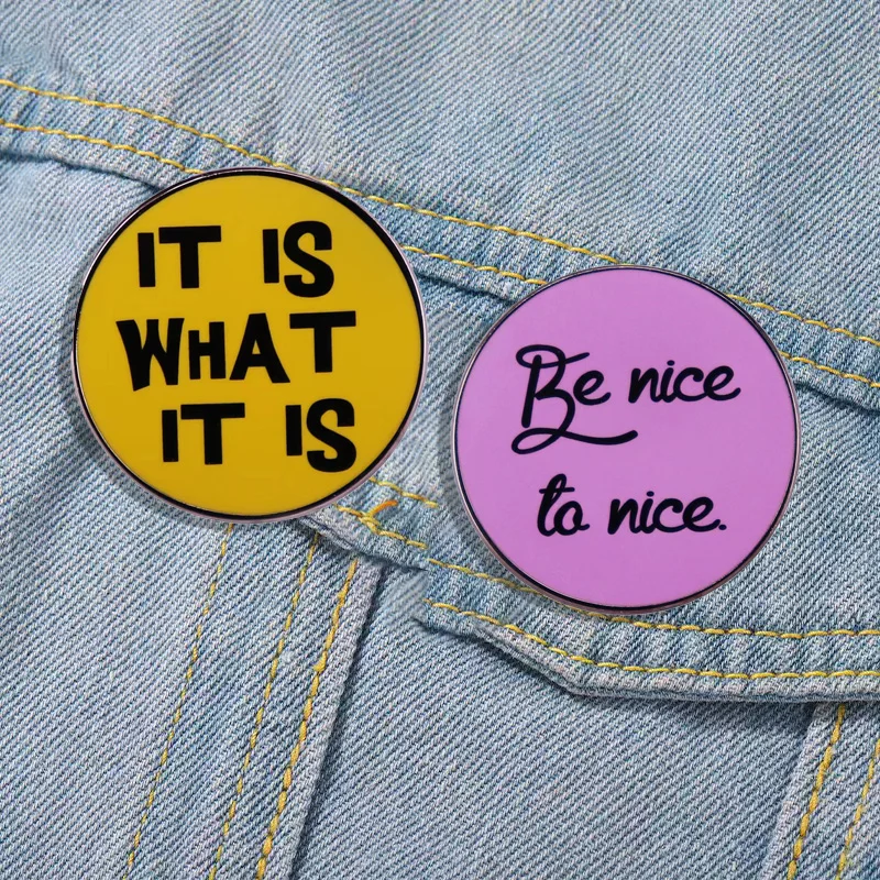 Be Kind to People Brooch Kind Reminder Lapel Pin That's It Motivational Quote Button Badge Unique Jewelry Gift for a Friend