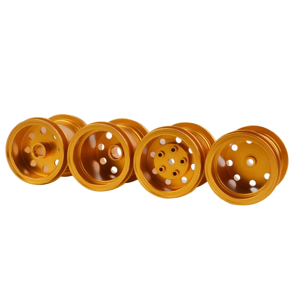 Aluminum Front Rear Wheels Rims for Tamiya CW-01 Lunch Box Midnight Pumpkin WR-02 Willy Wild 2 Vintage Chassis