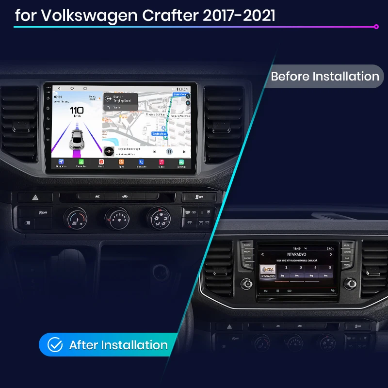 Junsun Android13 Qualcomm 8 Core Wireless CarPlay for Apple Android car Car Radio Fo Volkswagen Crafter 2017-2021 Car Radio GPS