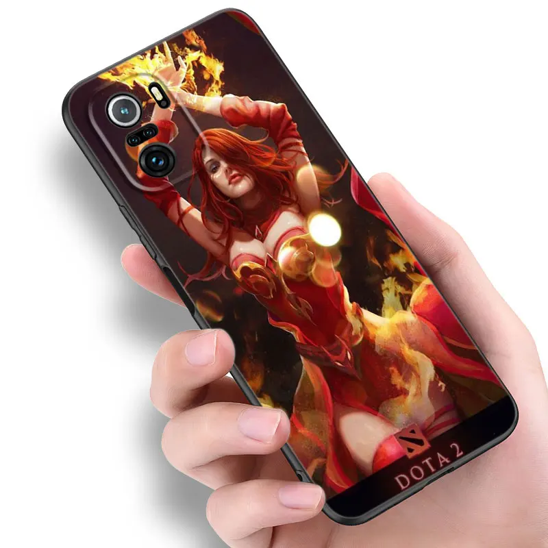 Game Dota 2 Black Silicone Phone Case For Xiaomi POCO X3 X4 NFC F5 M3 M4 M6 X5 X6 Pro F3 F4 GT 5G C55 C65 M5