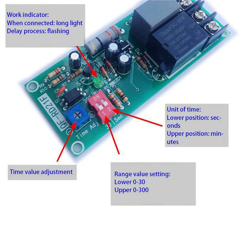 AA81-3X AC100V-220V Adjustable Timer Control Relay Module Turn Off Delay Switch Board For Exhaust Fan Mr22 19