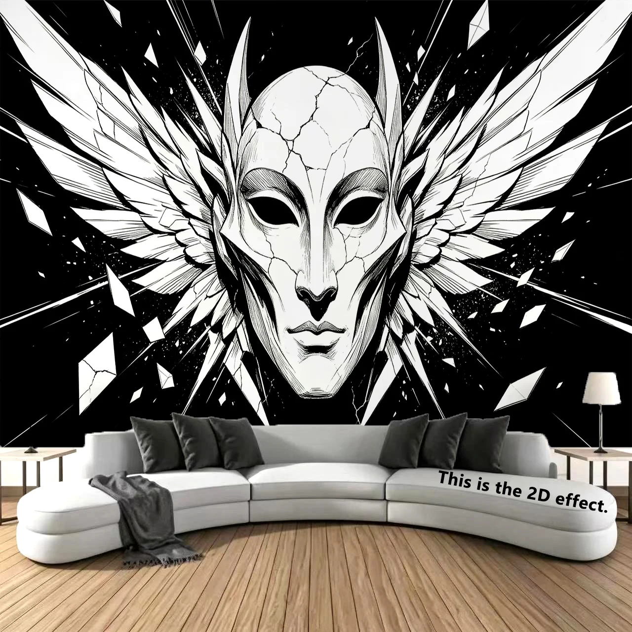 Winged Mask Tapestry Background Cloth Hanging Cloth Bedroom Bedside Decorative Wall Cloth Dormitory Tapestry