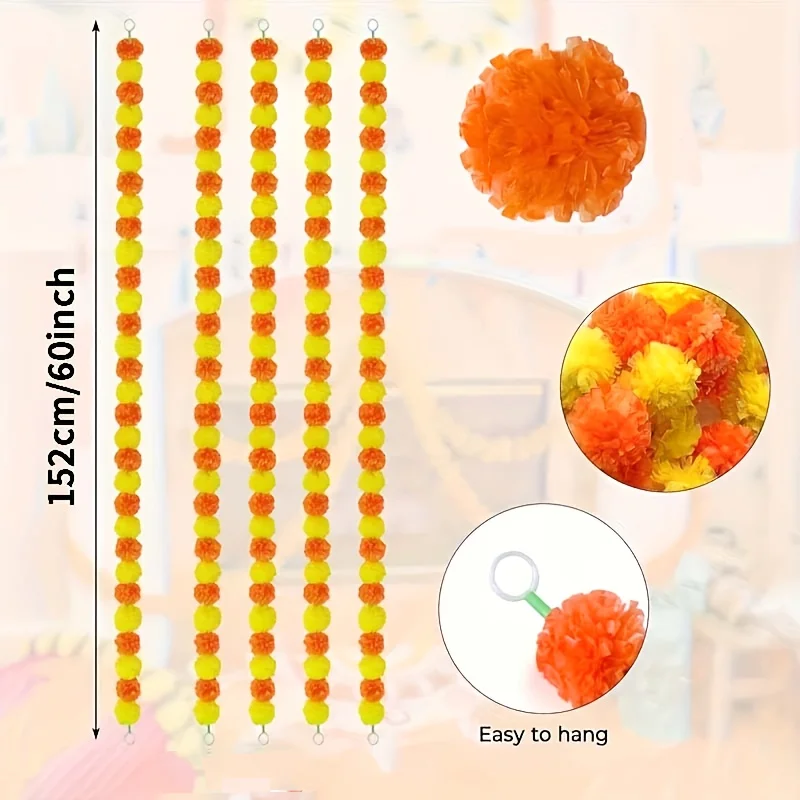 Guirnalda De caléndula para de - Home Decor Indonesia reseña y precio