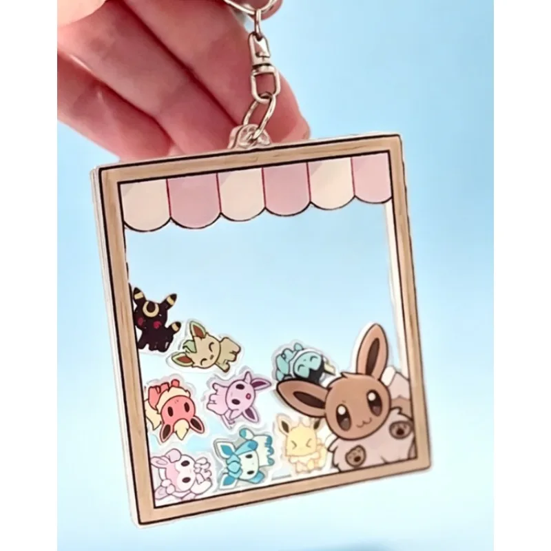 Colgante de acrílico hecho a mano con diseño de Eevee, Umbreon y Leafeon, original, lindo, de dibujos animados, ideal como regalo para uso diario y para amigos.