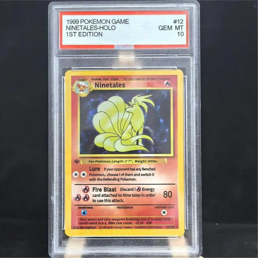 

Proxy DIY 1999 POKEMON GAME NINETALES-HOLO 1ST EDITION 12 GEM MT 10 Rating Card 10 Card Labels Gift Cards Toys