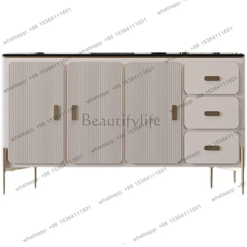 Modern simple entrance cabinet integrated household living room decorative storage wall side cabinet