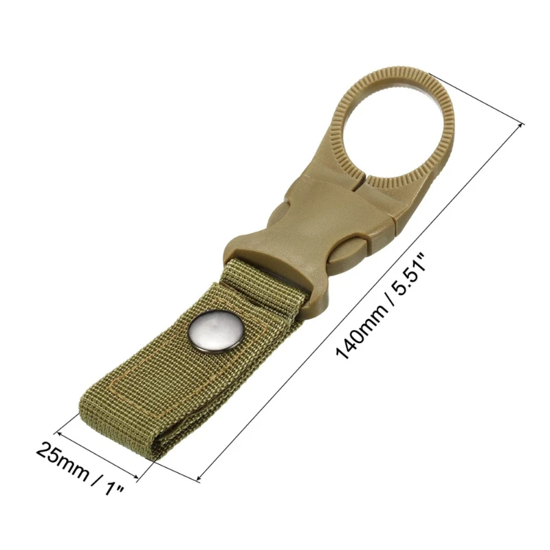 1/2/4 Pcs Water Bottle Holder Climbing Carabiner Outdoor Camping Backpack Buckle Belt Portable Nylon Webbing Water Bottle Hanger