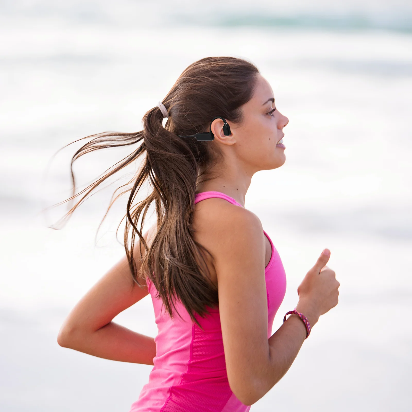 

Bone Conduction Headphones Wireless 5.0 Ear Hook Design Sweatproof Waterproof Sealed Noise