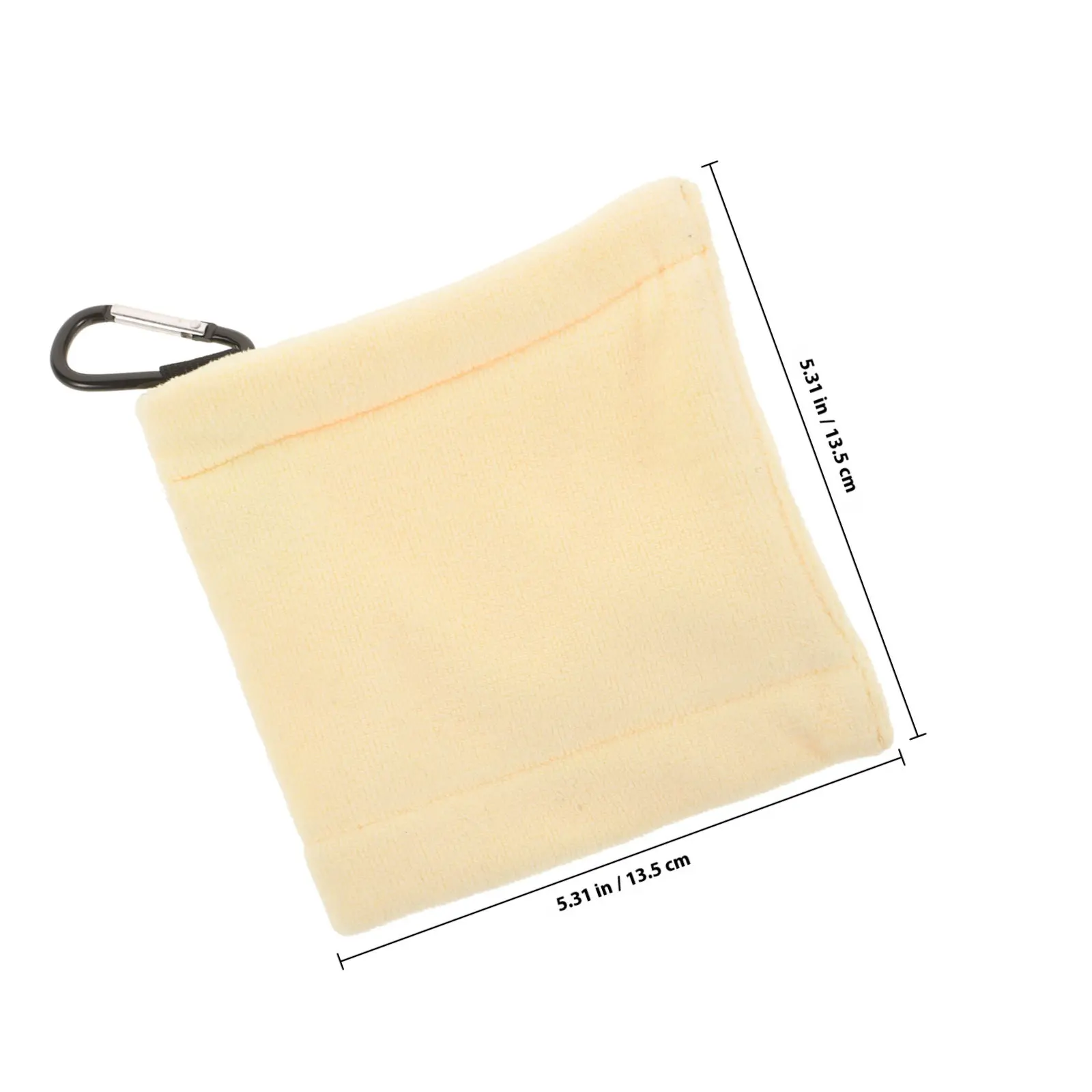 Golf Light Yellow 14x14 Microfiber Soft Absorbent Hook Portable Sports Towel Golf Bag Accessories - view 3